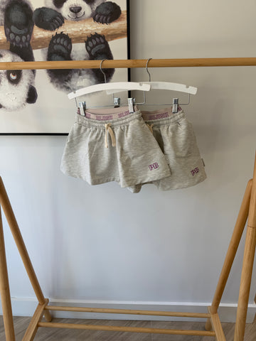 Petit Blush Grey Melange Midi Sweat Skirt