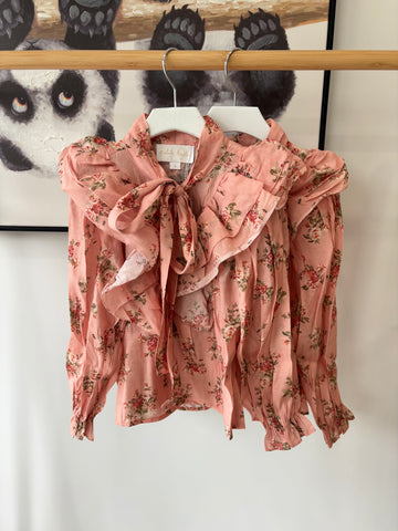 Petite Amalie Vintage Roses Cord Blouse