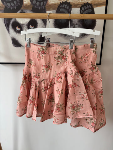 Petite Amalie Vintage Roses Cord Skirt