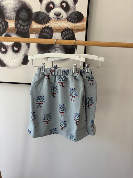The Campamento Light Blue Bouquets Skirt
