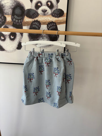 The Campamento Light Blue Bouquets Skirt