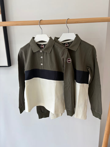 Colmar Seaweed/Black/Tofu Color Block LS Polo 35000099-4sh-498