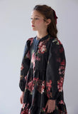 Petite Amalie Black Floral Poplin Dress