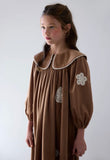 Petite Amalie Caramel Scattered Applique Cord Dress