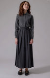 Soir Grey Lyla Midi Skirt