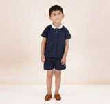 Lil Legs Analogie Navy Peter Pan Set