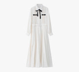 Coco Blanc Cream Pleated Dress