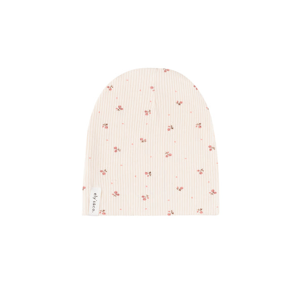 Ely's & Co Pink/Cream Ribbed Tulip Beanie