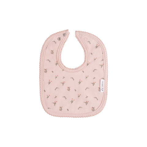 Ely's & Co Blush Printed Ginkgo Bib