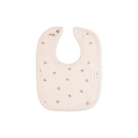 Ely's & Co Pink/Cream Ribbed Tulip Bib