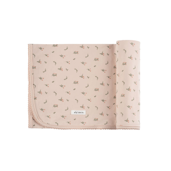 Ely's & Co Blush Printed Ginkgo Blanket