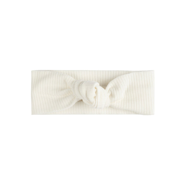 Ely's & Co Ivory Ribbed Knot Headband