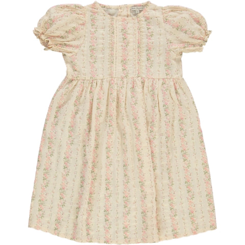 Bebe Organic Irene Floral Stripe Dress