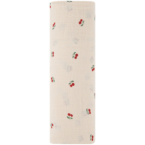 Ely's & Co Pink Cherry Muslin Swaddle