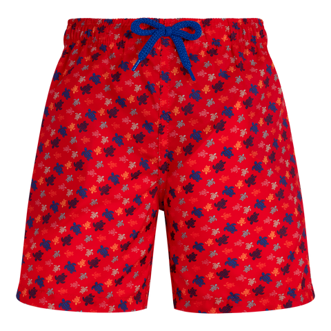 Vilebrequin Poppy Red Mini Turtles Swim Trunks