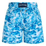 Vilebrequin White/Blue Iced Turtles Swim Trunks