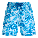 Vilebrequin White/Blue Iced Turtles Swim Trunks