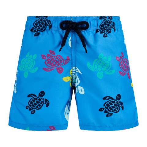 Vilebrequin Boys Blue Mulitcolor Turtles Printed Swimsuit