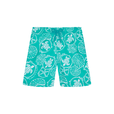 Vilebrequin Disco Green Turtles/Starfish Swim Trunks