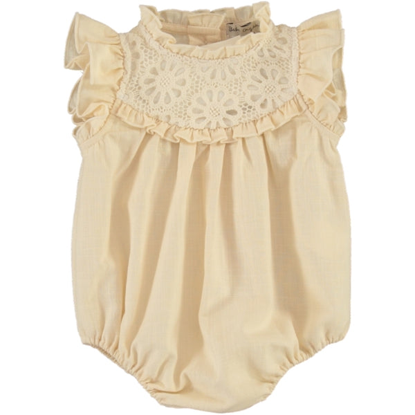 Bebe Organic Jora Lace Flower Romper