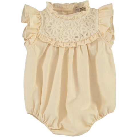 Bebe Organic Jora Lace Flower Romper