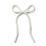 Halo Luxe Ecru Juliana Textured Knit Long Tail Clip