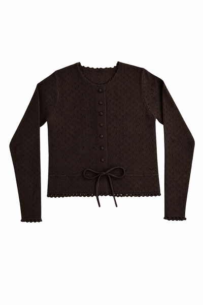 Soir Chocolate Claudia Cardigan