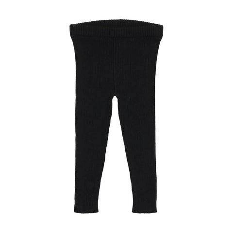 Lil Legs Basic Black Knit Leggings