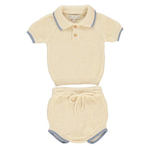 Bebe Organic Kane Polo Baby Natural Set