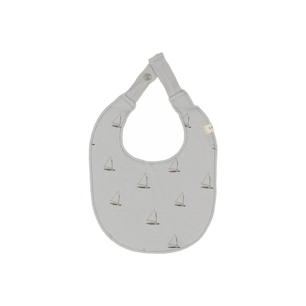 Lilette Light Blue/Nautical Print Bib