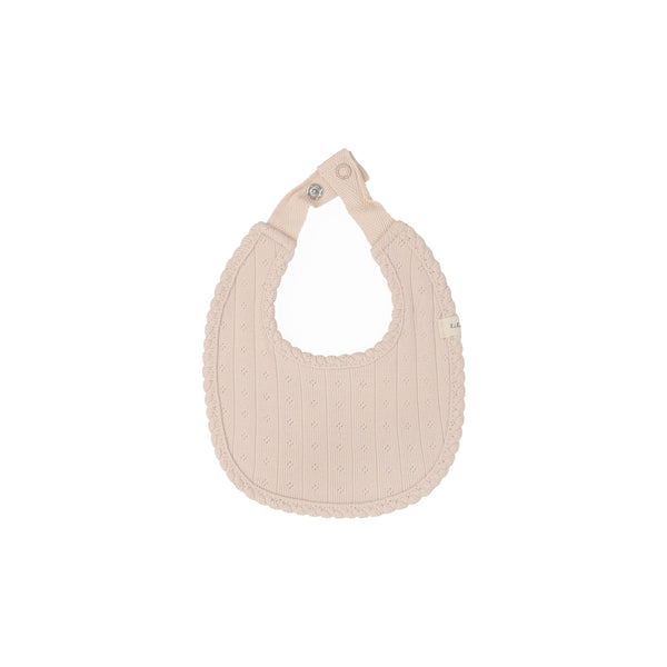 Lilette Shell Pink Fine Pointelle Bib