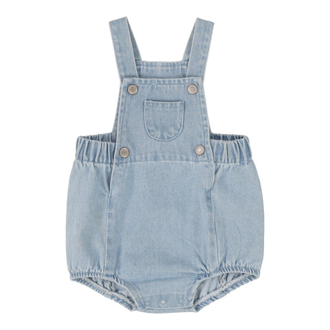 Lil Legs Light Wash Bib Romper