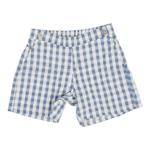 Lil Legs Analogie Bright Blue Gingham Pull On Shorts