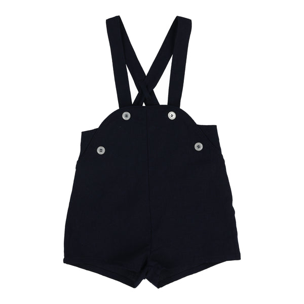 Lil Legs Analogie Navy Suspender Shorts