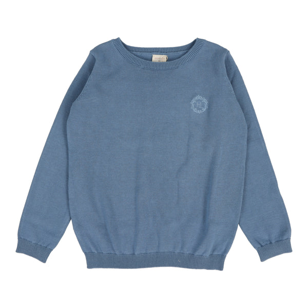 Lil Legs Analogie Bright Blue Boys Crewneck Long Sleeve Sweater