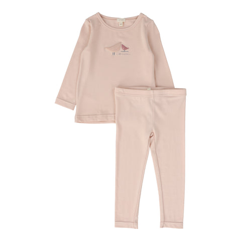 Lil Legs Analogie Pink Bird Print PJS