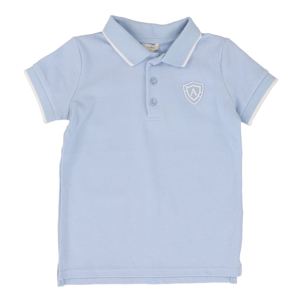 Lil Legs Light Blue Logo Polo