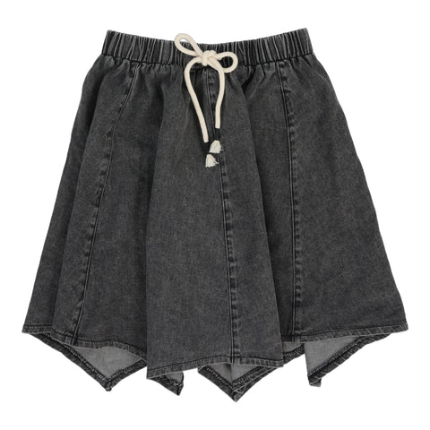 Lil Legs Black Stonewash Skirt