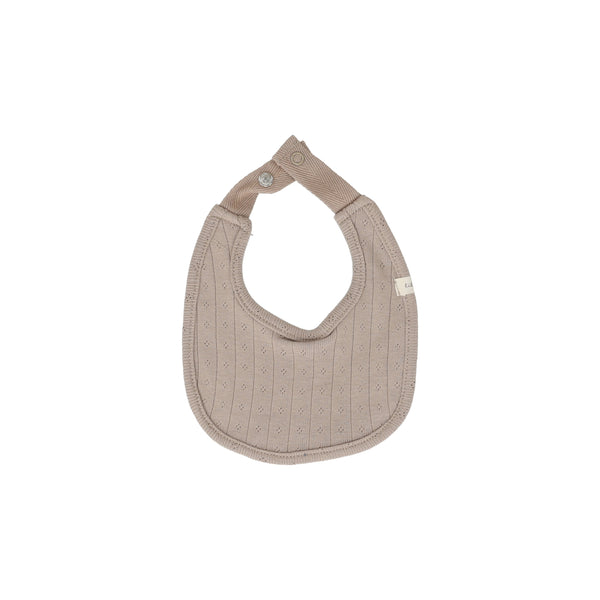 Lilette Taupe Fine Pointelle Bib