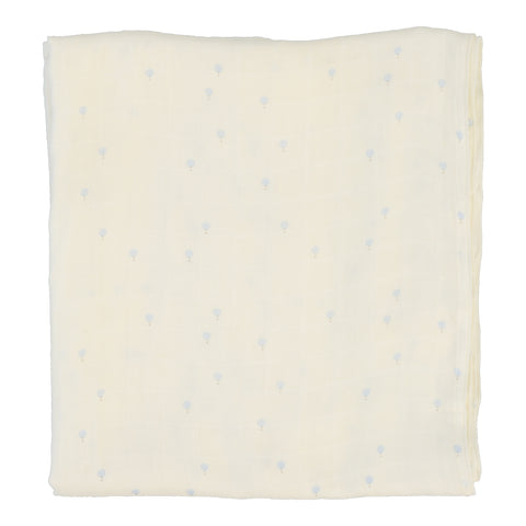 Lilette Cream/Blue All Over Hot Air Balloon Swaddle