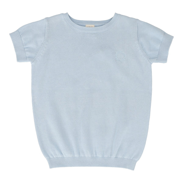 Lil Legs Analogie Light Blue Boys Short Sleeve Crewneck Sweater