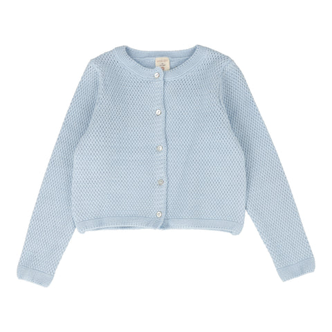 Lil Legs Analogie Light Blue Knit Classic Cardigan