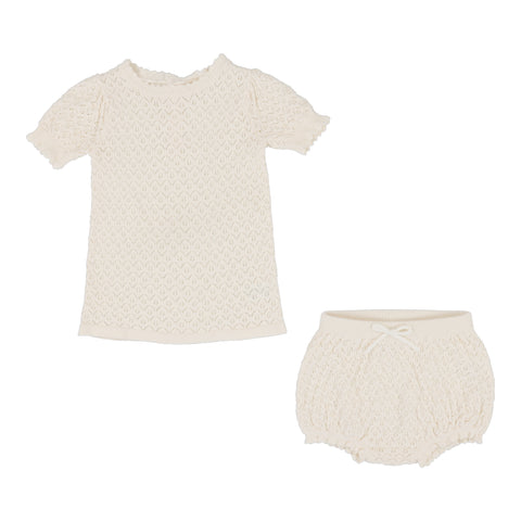 Lil Legs Analogie Natural Ivory Girls Two Piece Set