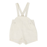 Lil Legs Analogie Cream Suspender Shorts