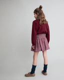 Buho Pomegranate Tartan Skirt