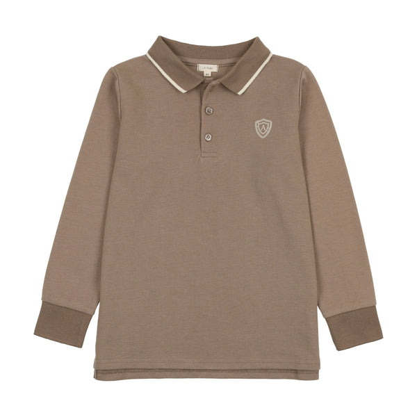 Lil Legs Taupe Logo Polo