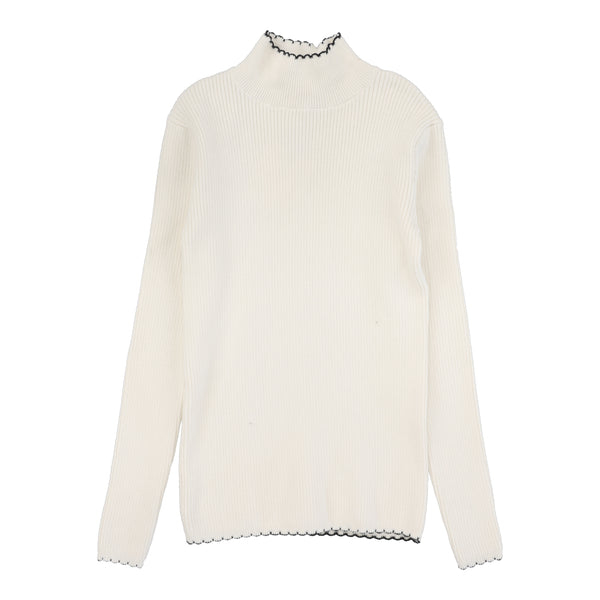 Lil Legs Analogie Cream Scalloped Knit Mockneck LSKMN-CRE