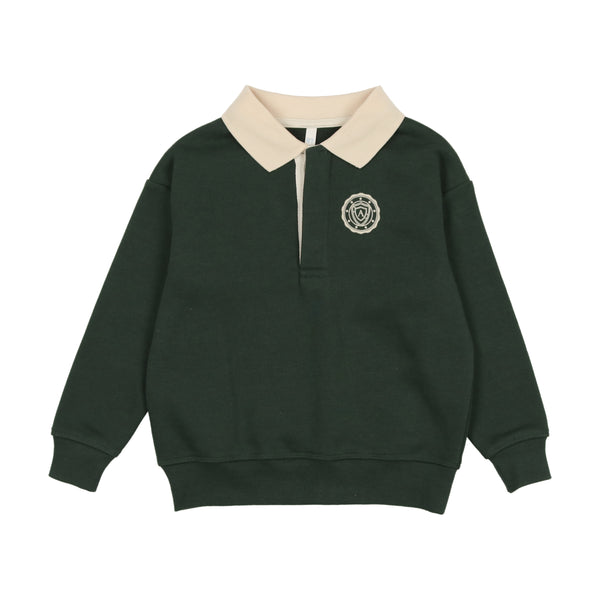 Lil Legs Green Logo Sweatshirt Polo