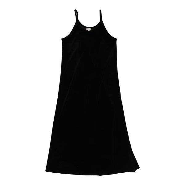 Lil Legs Analogie Black Velour Slip Maxi Dress LVSM-BLA