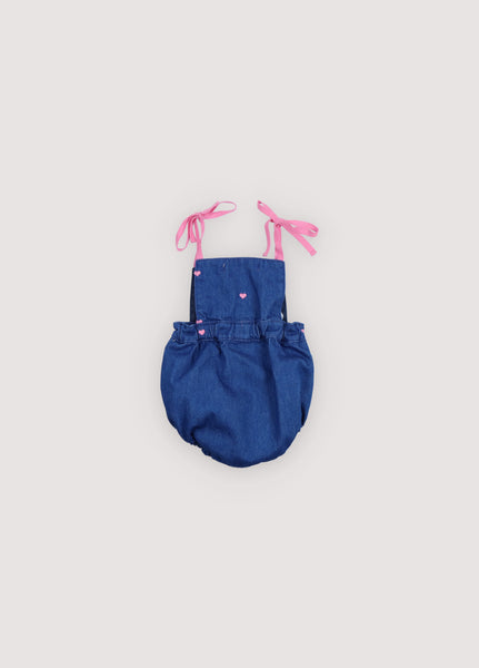 The New Society Light Denim Hearts Lys Romper